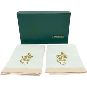 NIB Horchow Neiman Marcus Linen Hand Towels Archipelago Perfume Bottle Bathroom